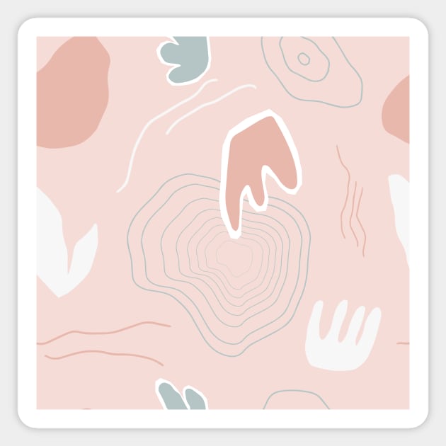 Pink Topographic Pattern Sticker by StylishTayla